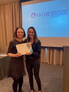 IADR DHF winner Dr Claire Curtin